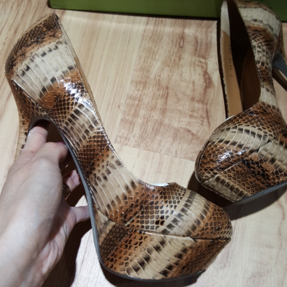 Sergio Rossi Snakeskins Peep Toe pump 38.5 - Picture 4 of 7